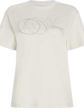 Playera Manga Corta Calvin Klein Cuello Redondo Para Mujer