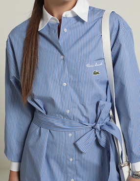 Vestido 3/4 casual Lacoste French Heritage para mujer