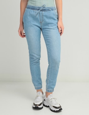 Jeans skinny Guess lavado medio corte cintura para mujer