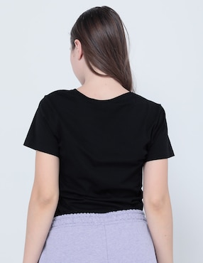 Playera manga corta HUGO Blue cuello v para mujer