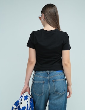 Playera manga corta HUGO Blue cuello redondo para mujer