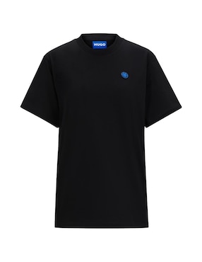 Playera manga corta Hugo Blue cuello redondo para mujer