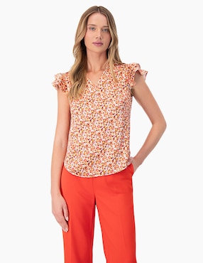 Blusa Ivonne Manga Corta Para Mujer