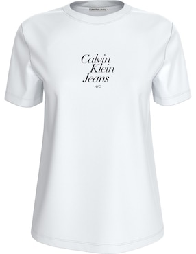 Playera Manga Corta Calvin Klein Jeans Cuello Redondo Para Mujer