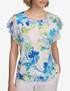 Blusa Calvin Klein Manga Corta Para Mujer