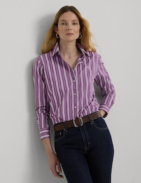 Blusa Lauren Ralph Lauren Manga Larga Para Mujer