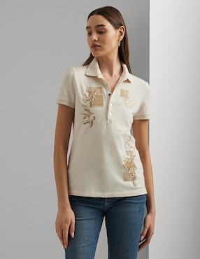 Playera Manga Corta Lauren Ralph Lauren Cuello Polo Para Mujer