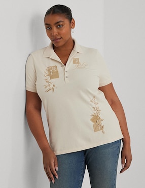 Playera Manga Corta Lauren Plus Cuello Polo Para Mujer