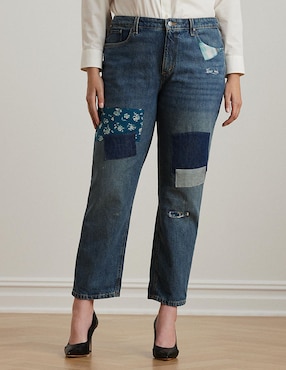 Jeans Boyfriend Lauren Plus Corte Cintura Para Mujer