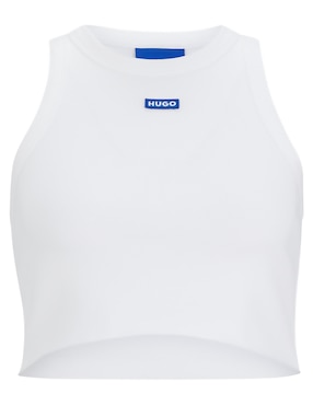 Top HUGO BLUE cuello redondo escote regular tirante clásico
