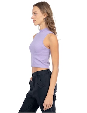 Top Forever 21 cuello alto tirante ancho