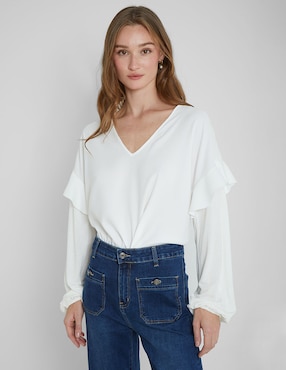 Blusa Trucco Manga Larga Para Mujer