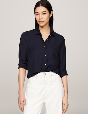 Camisa Tommy Hilfiger Manga Larga Para Mujer