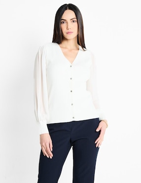 Blusa Calvin Klein Manga Larga Para Mujer