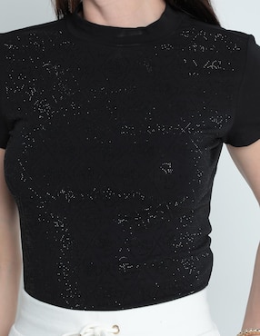 Playera manga corta GUESS cuello redondo para mujer