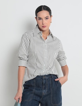 Camisa Ivonne Manga 3/4 Para Mujer