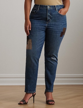 Jeans Boyfriend Lauren Plus Corte Cintura Para Mujer