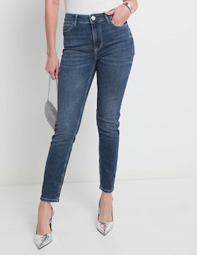 Jeans Skinny GUESS Corte Cintura Para Mujer