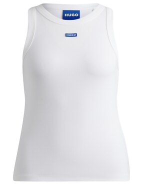 Playera sin manga HUGO BLUE cuelo redondo para mujer