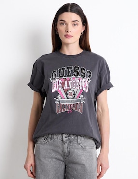 Playera Manga Corta GUESS Cuello Redondo Para Mujer