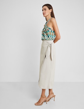Falda crop Trucco a la cintura