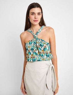 Falda crop Trucco a la cintura