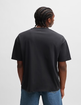 Playera manga corta HUEGO BLUE S25 cuello redondo unisex