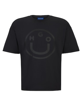 Playera manga corta HUEGO BLUE S25 cuello redondo unisex