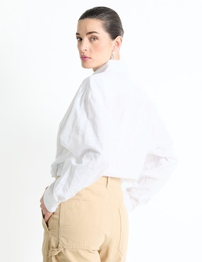 Blusa camisera HUGO BLUE manga larga para mujer