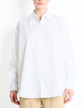 Blusa camisera HUGO BLUE manga larga para mujer