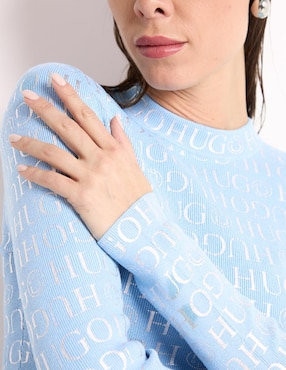 Suéter Hugo Blue cuello alto para mujer