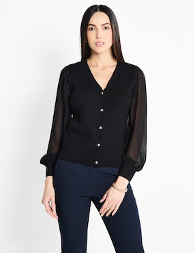 Blusa Calvin Klein Manga Larga Para Mujer