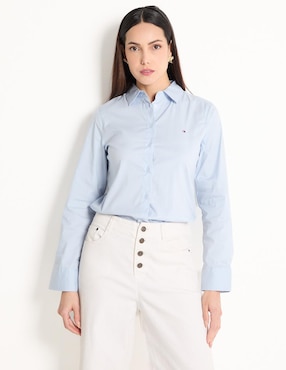 Camisa Tommy Hilfiger De Algodón Manga Larga Para Mujer