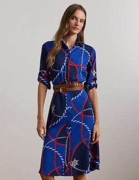 Vestido 3/4 Casual Lauren Ralph Lauren Para Mujer