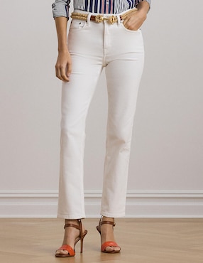 Jeans Straight Lauren Petite Corte Cintura Para Mujer