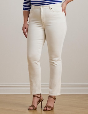 Jeans Slim Lauren Plus Corte Cintura Para Mujer