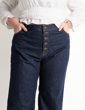 Jeans wide leg Lauren Plus corte cintura para mujer