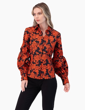 Blusa Camisera Ivonne Manga Larga Para Mujer