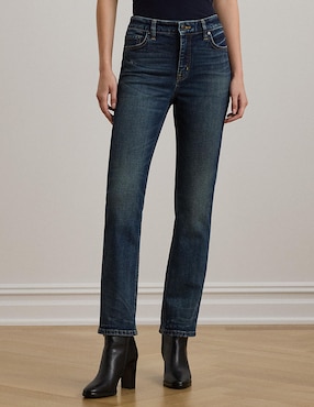 Jeans Straight Lauren Ralph Lauren Corte Cintura Para Mujer