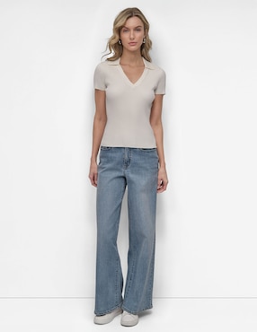 Playera tipo polo Dkny jeans para mujer