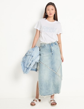 Playera manga corta Dkny Jeans cuello redondo para mujer