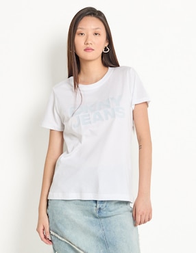 Playera manga corta Dkny Jeans cuello redondo para mujer