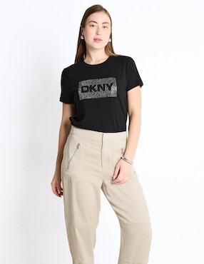 Playera Manga Corta DKNY Cuello Redondo Para Mujer