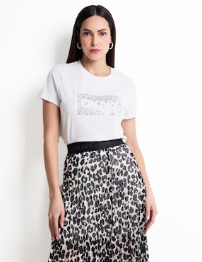 Playera Manga Corta DKNY Cuello Redondo Para Mujer