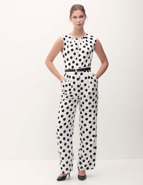 Jumpsuit Julio Casual Estampado Lunares Para Mujer