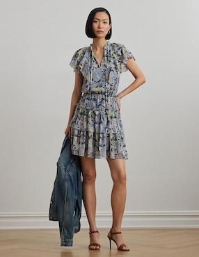 Vestido Mini Casual Lauren Ralph Lauren Para Mujer