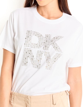 Playera manga corta Dkny Jeans cuello redondo para mujer