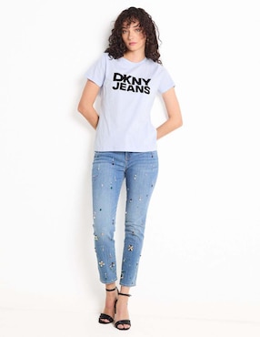 Playera manga corta Dkny Jeans cuello redondo para mujer