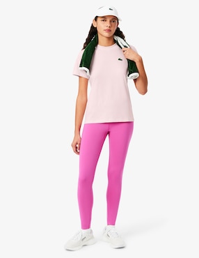 Playera manga corta Lacoste cuello redondo para mujer