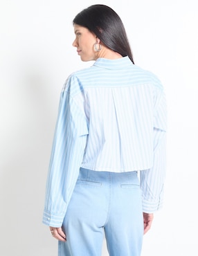 Blusa Hugo Blue manga larga para mujer